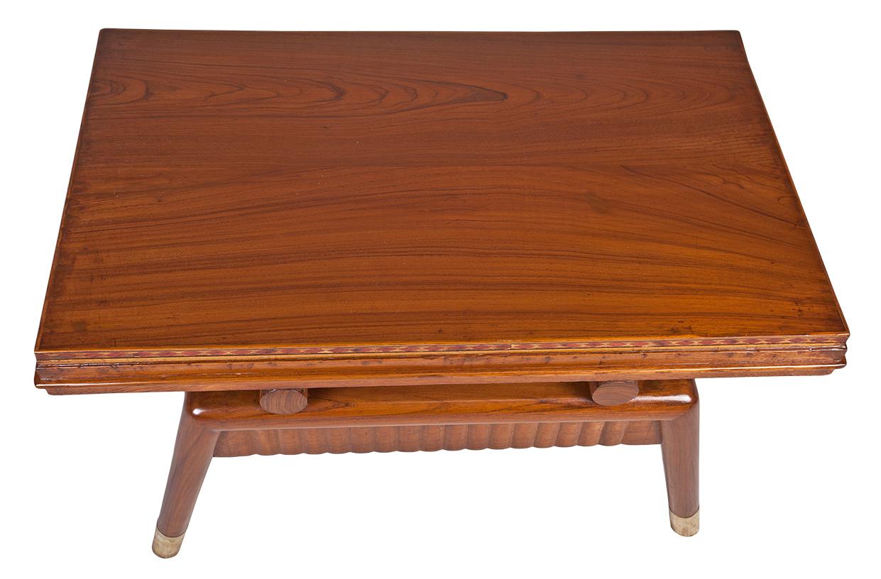 Mid-Century Modern Teak and Inlay Coffee Table In Good Condition In Nantucket, MA