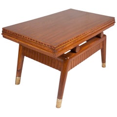 Mid-Century Modern Teak and Inlay Coffee Table