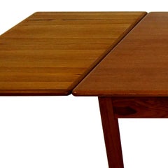 Mid-Century Modern Teak and Oak Extendable Scandinavian Dining Table