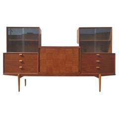 Mid Century Modern Teak and Oak Modular Wall Unit