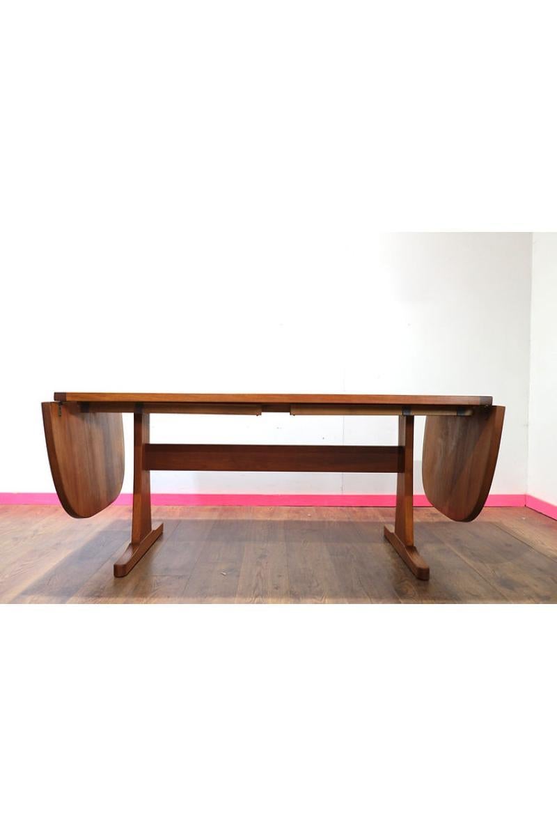 Mid Century Modern Teak and Tiled Danish Gangso Mobler Extending Dining Table 2