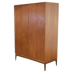 Vintage Mid Century Modern Teak Armoire Wardrobe by A.H Mcintosh