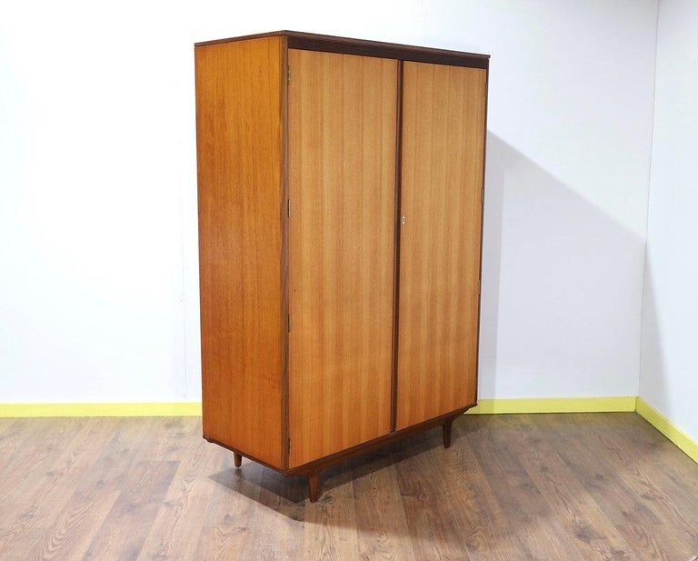 MidCentury Modern Teak Armoire Wardrobe by Butilux Danish Style For