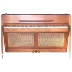 Mid-Century Modern Teak Baldwin Acrosonic Piano and Matching Bench