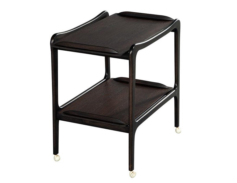 Chariot de bar/théière en teck de style danois moderne par