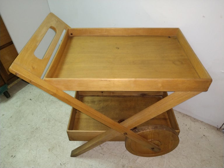 Mid-Century Modern Teak Bar Cart Jens Quistgaard for Dansk For Sale at ...