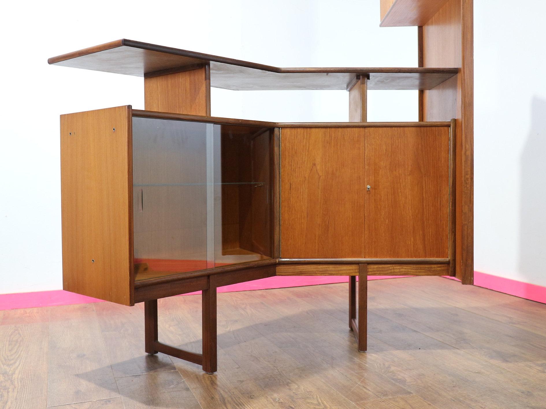 20th Century Mid Century Modern Teak Bar Drinks Cabinet By Turnidge of London Danish Style