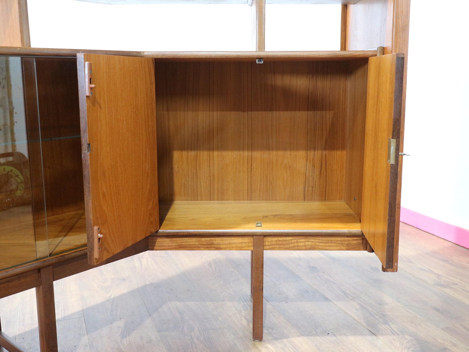 Mid Century Modern Teak Bar Drinks Cabinet By Turnidge of London Danish Style 1