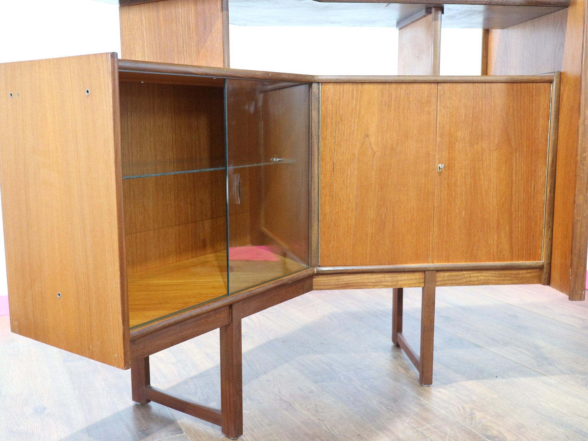 Mid Century Modern Teak Bar Drinks Cabinet By Turnidge of London Danish Style 2