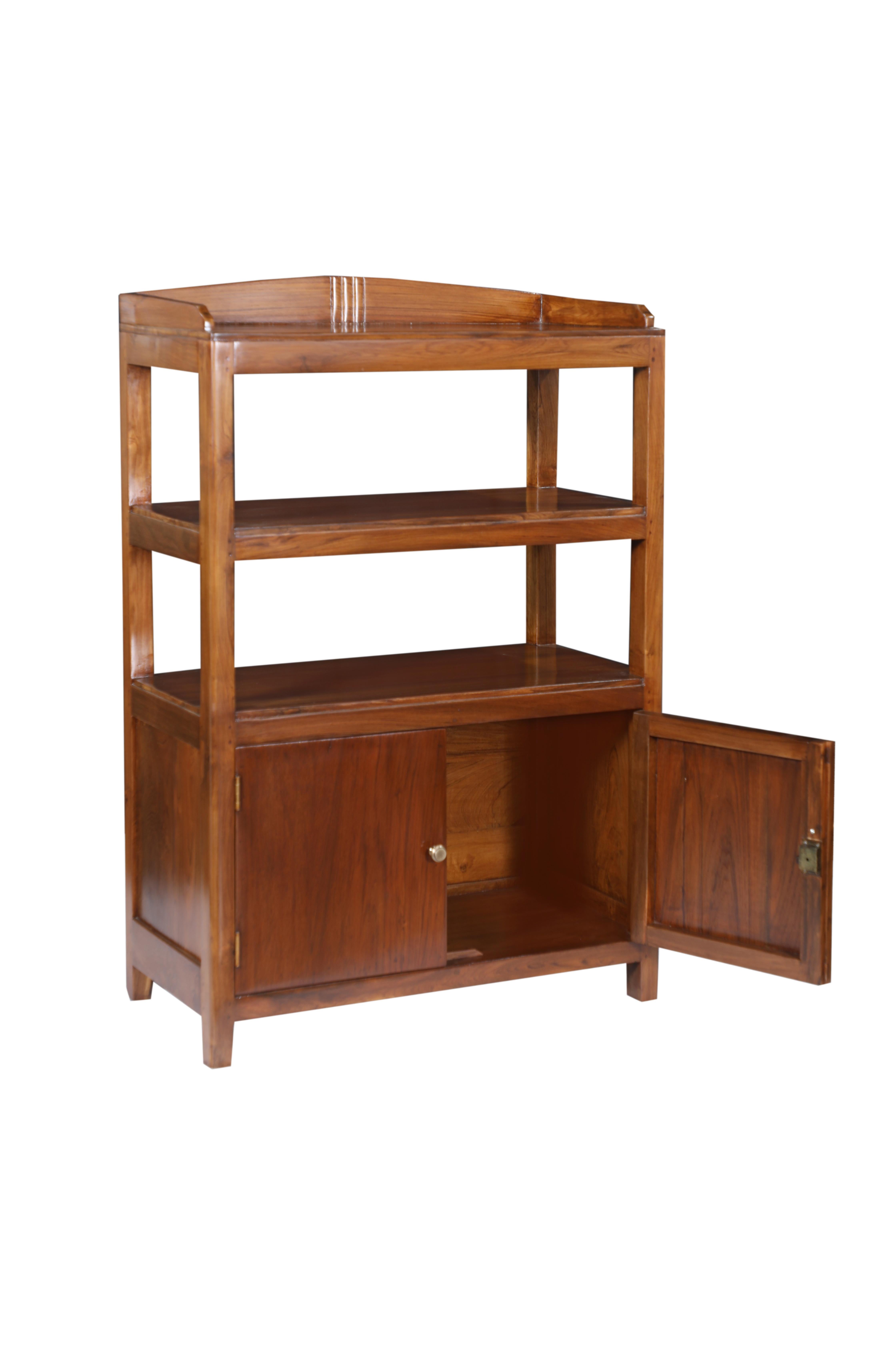 Mid-Century Modern Etagère et armoire en teck moderne du milieu du siècle dernier en vente