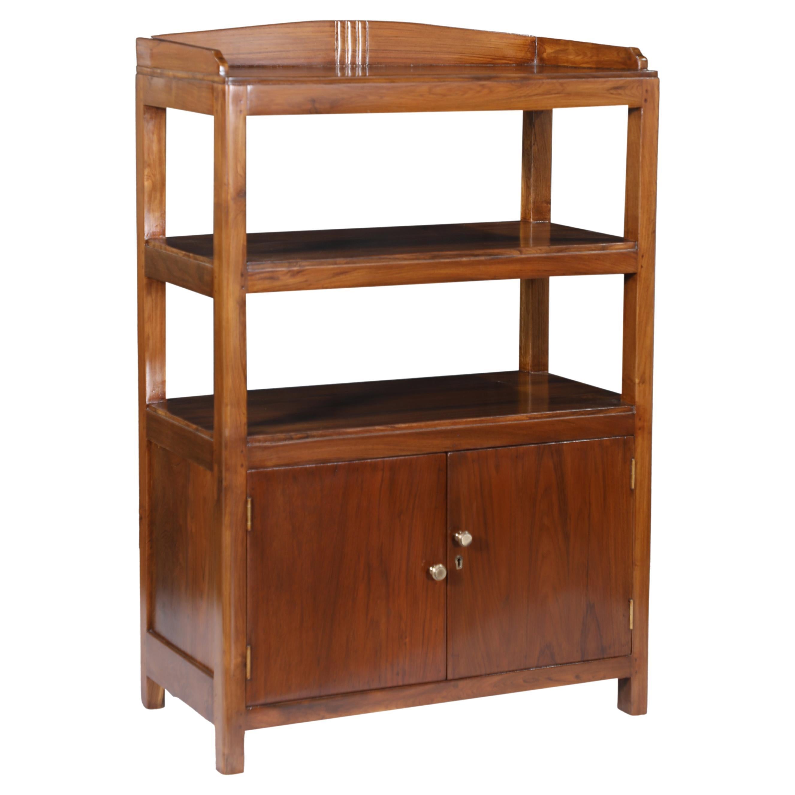 Mid-Century Modern Teak Bookcase Shelving and Cabinet