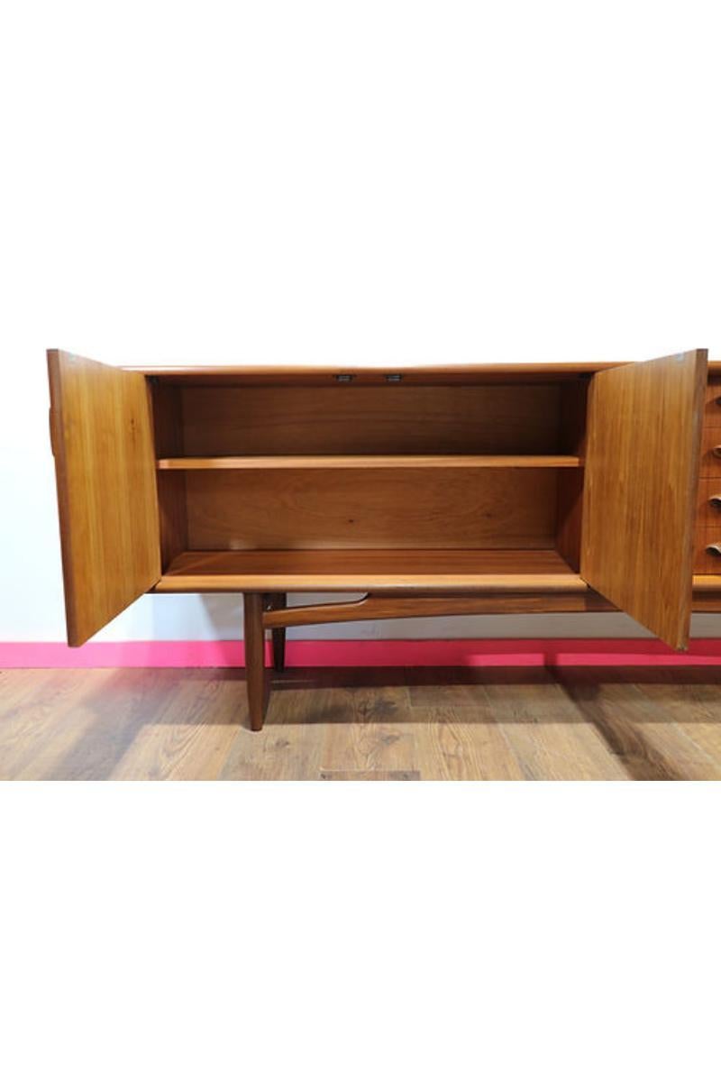Mid Century Modern Teak Brasilia Sideboard Credenza by G Plan Danish Style 4