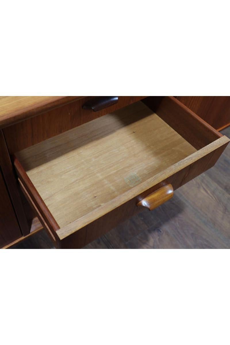 Mid Century Modern Teak Brasilia Sideboard Credenza by G Plan Danish Style 5