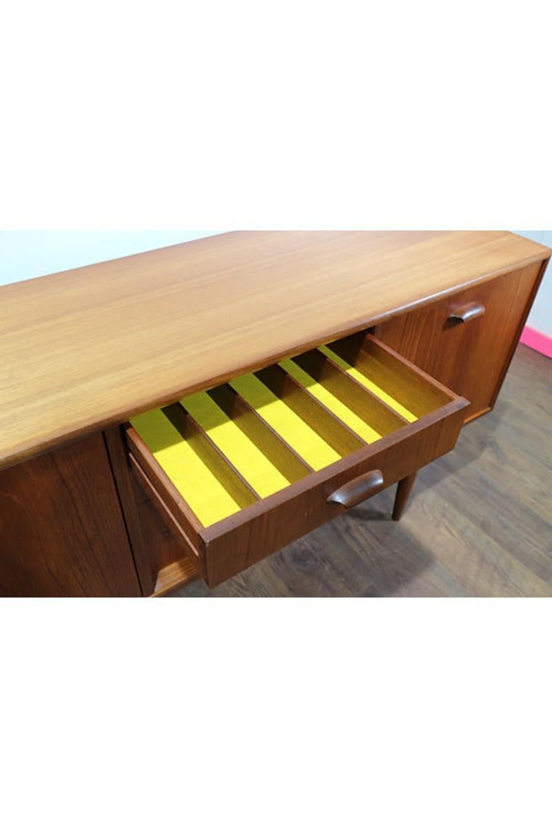 British Mid Century Modern Teak Brasilia Sideboard Credenza by G Plan Danish Style