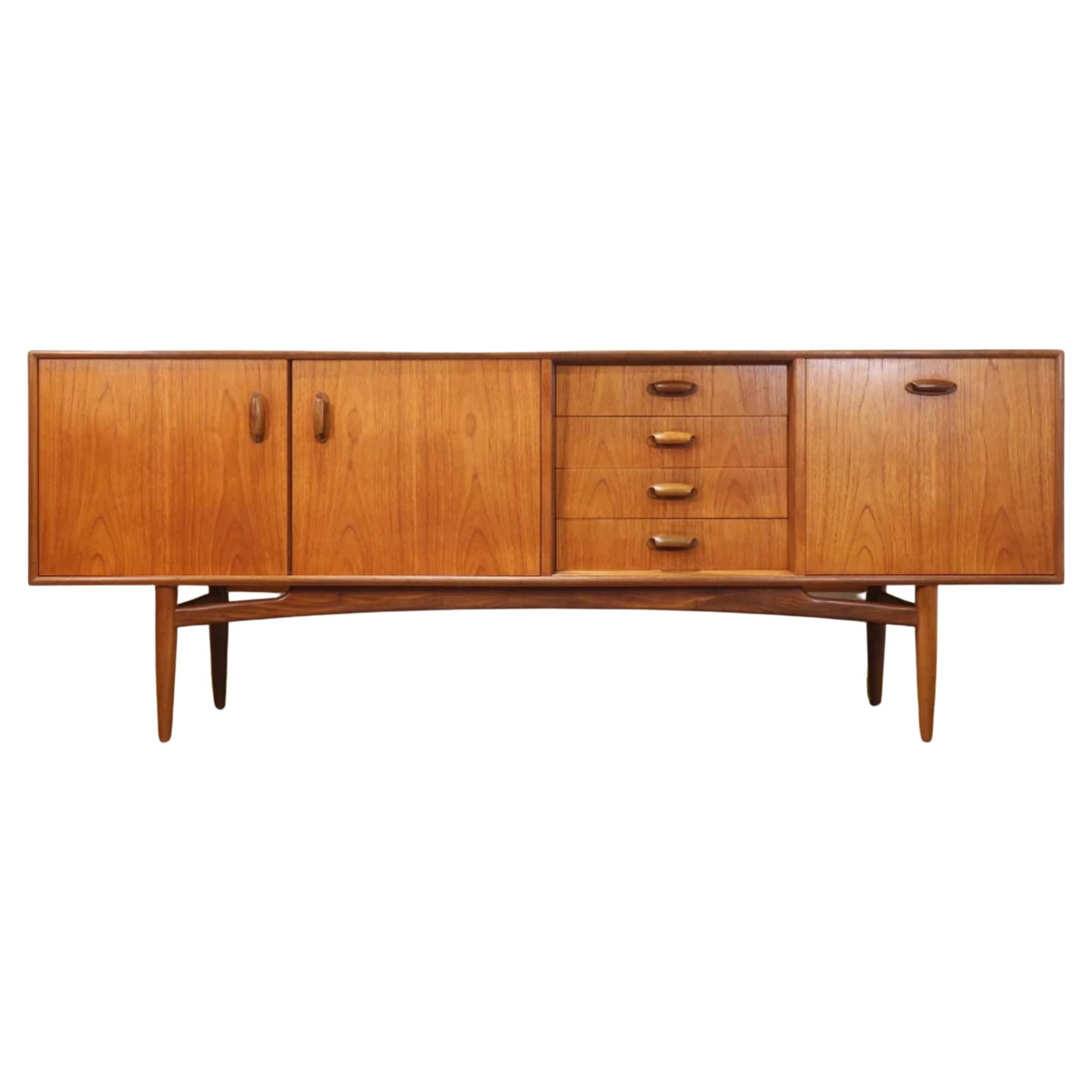 Mid-Century Modern Teak Brasilia Sideboard Credenza by G Plan Vintage Danish