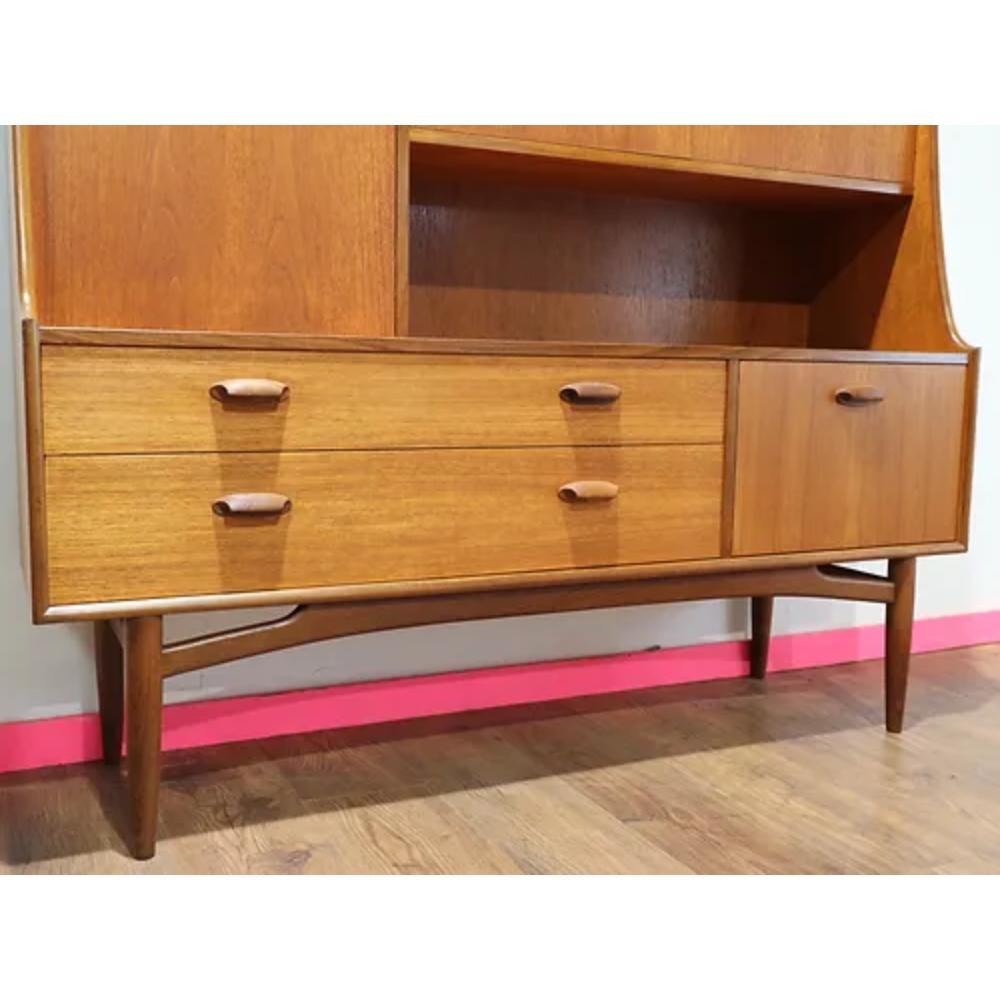 Mid Century Modern Teak Brasilia Sideboard Tall Credenza Buffet by G Plan For Sale 7