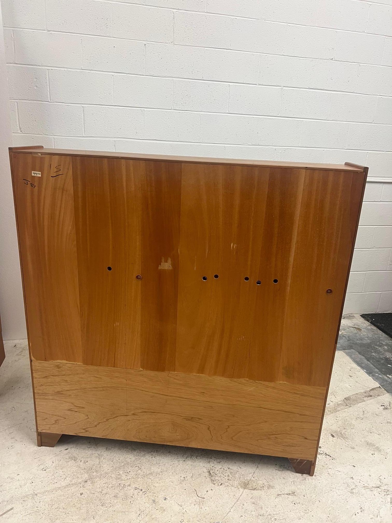 Mid Century Modern Teak Buffet Hutch Display China Cabinet By Nathan Furniture 4