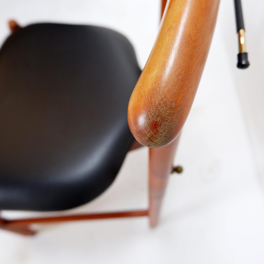 Chaise de valet de chambre en teck moderne du milieu du siècle par Fratelli Reguitti Italie, années 1960 en vente 6
