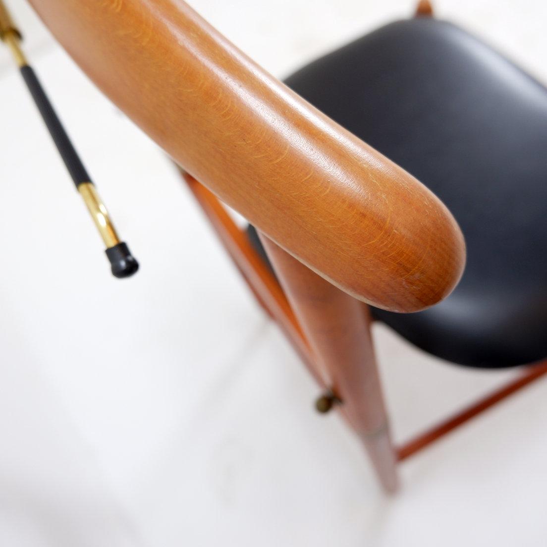 Chaise de valet de chambre en teck moderne du milieu du siècle par Fratelli Reguitti Italie, années 1960 en vente 7