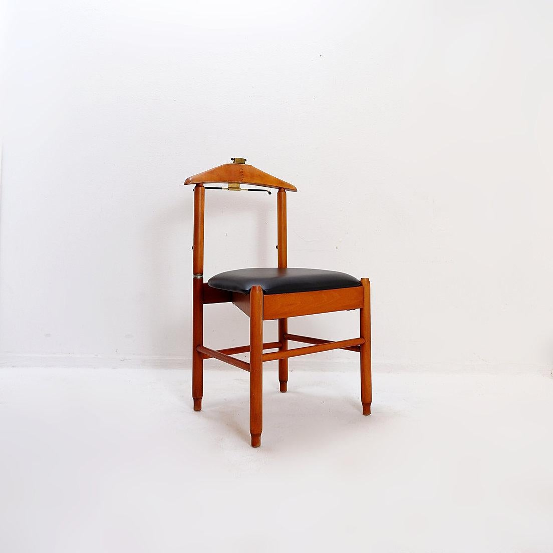 italien Chaise de valet de chambre en teck moderne du milieu du siècle par Fratelli Reguitti Italie, années 1960 en vente