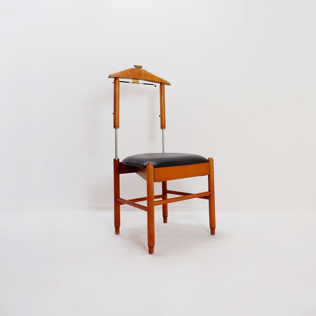 20ième siècle Chaise de valet de chambre en teck moderne du milieu du siècle par Fratelli Reguitti Italie, années 1960 en vente