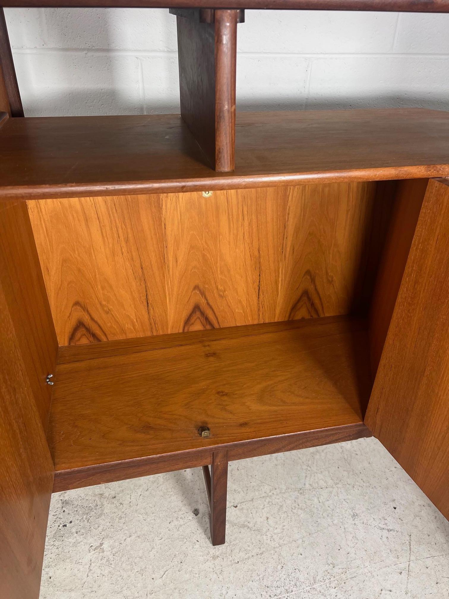 Mid Century Modern Teak Cocktail Home Bar By Turnidge Of London For Sale 8