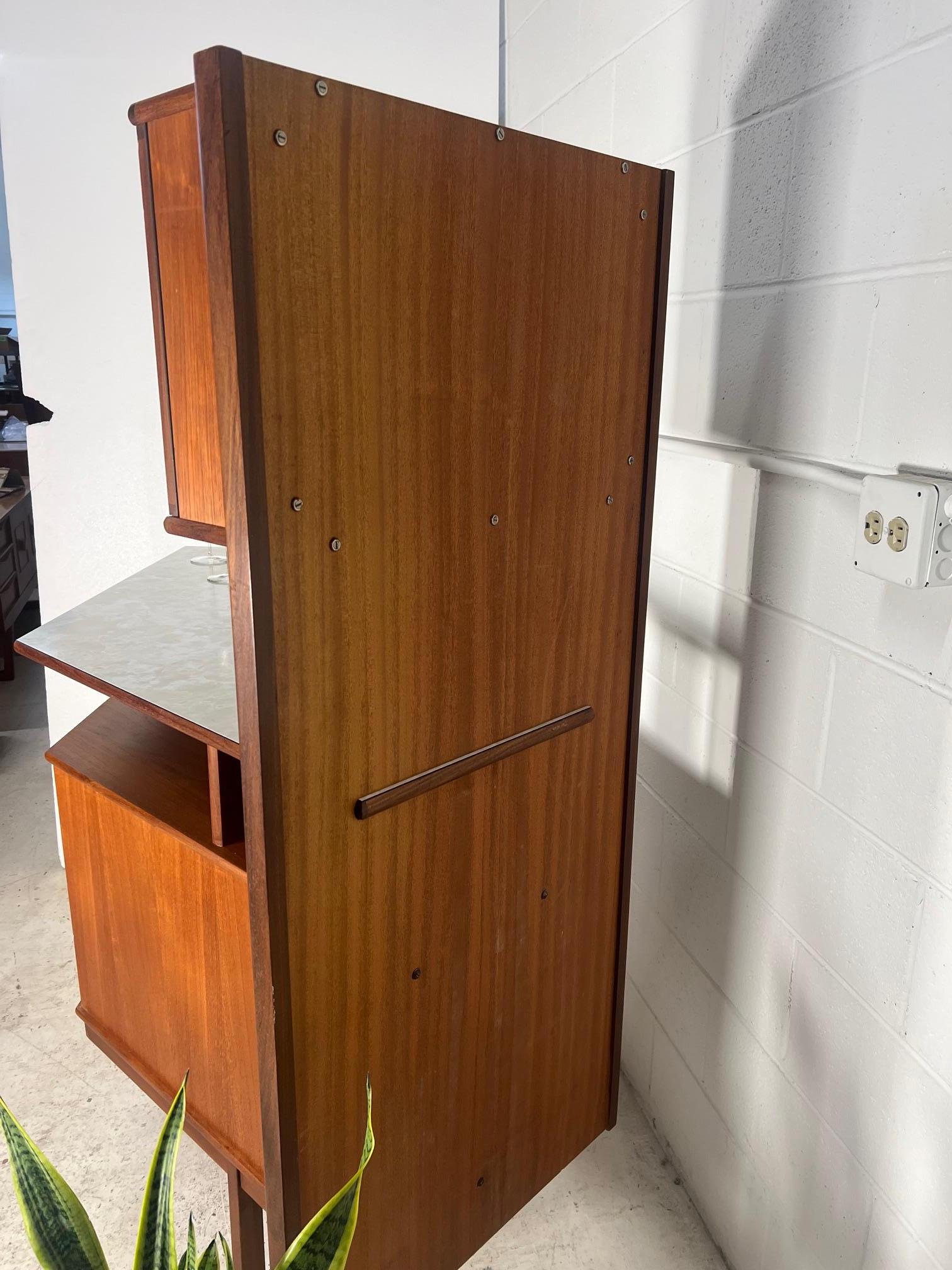 Mid Century Modern Teak Cocktail Home Bar By Turnidge Of London For Sale 2