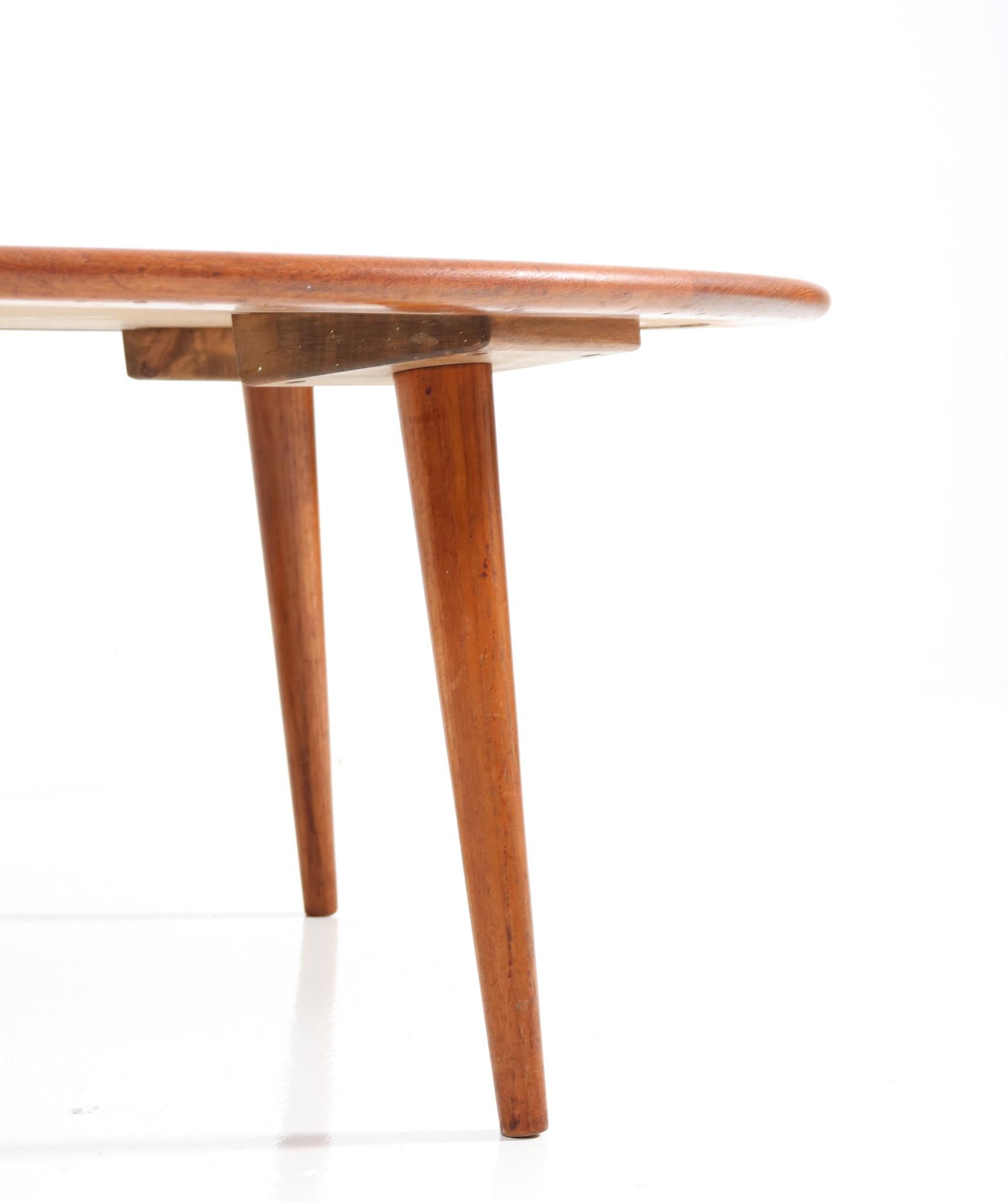 Teck Table basse en teck de style mi-siècle moderne par Pander, années 1960 en vente