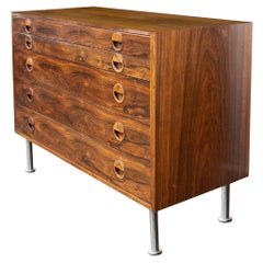 Mid-Century Modern Teak Commode with Steel Legs Italy, 1960