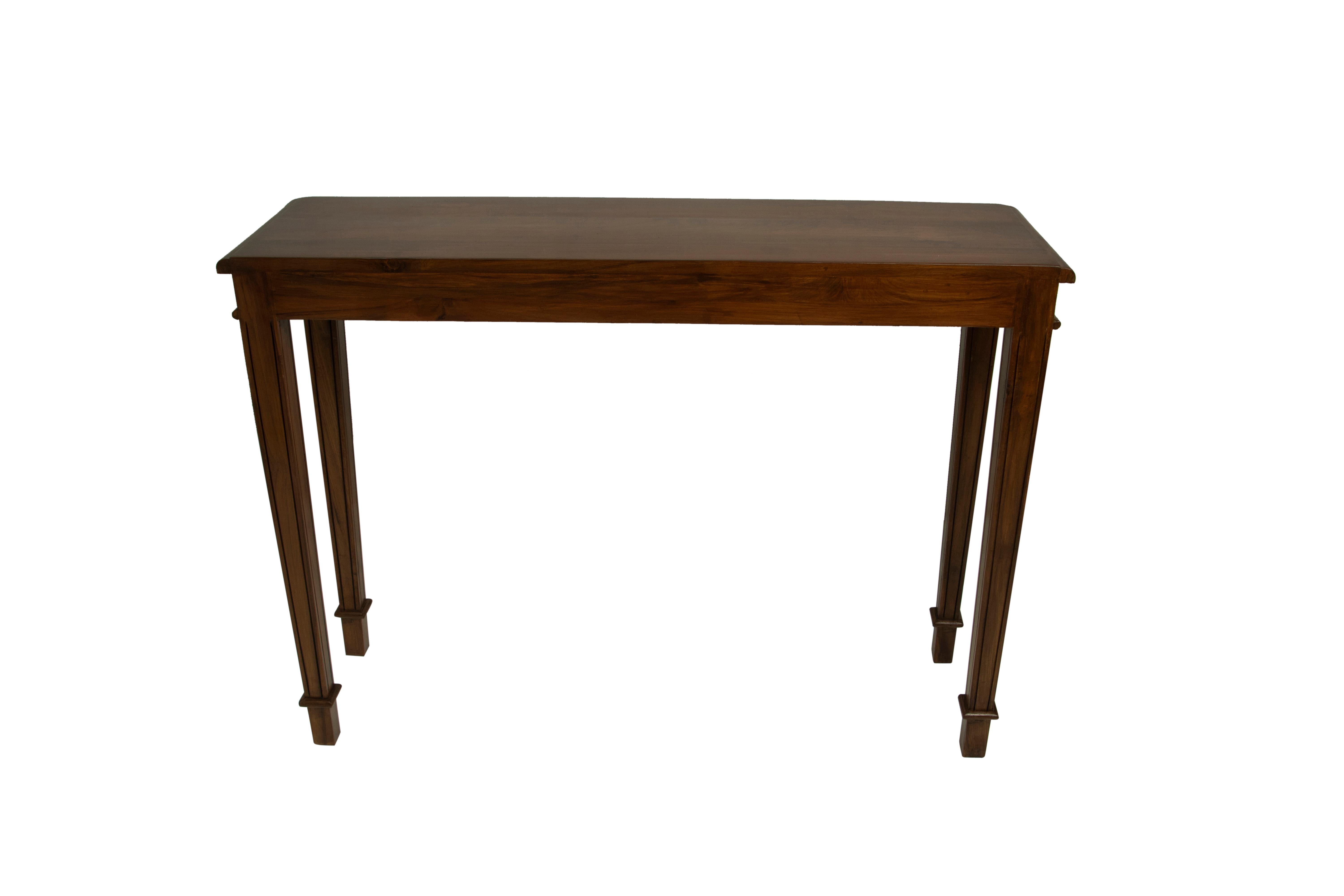 Mid-Century Modern Teak Console, Hall Table or Desk In Good Condition For Sale In Nantucket, MA