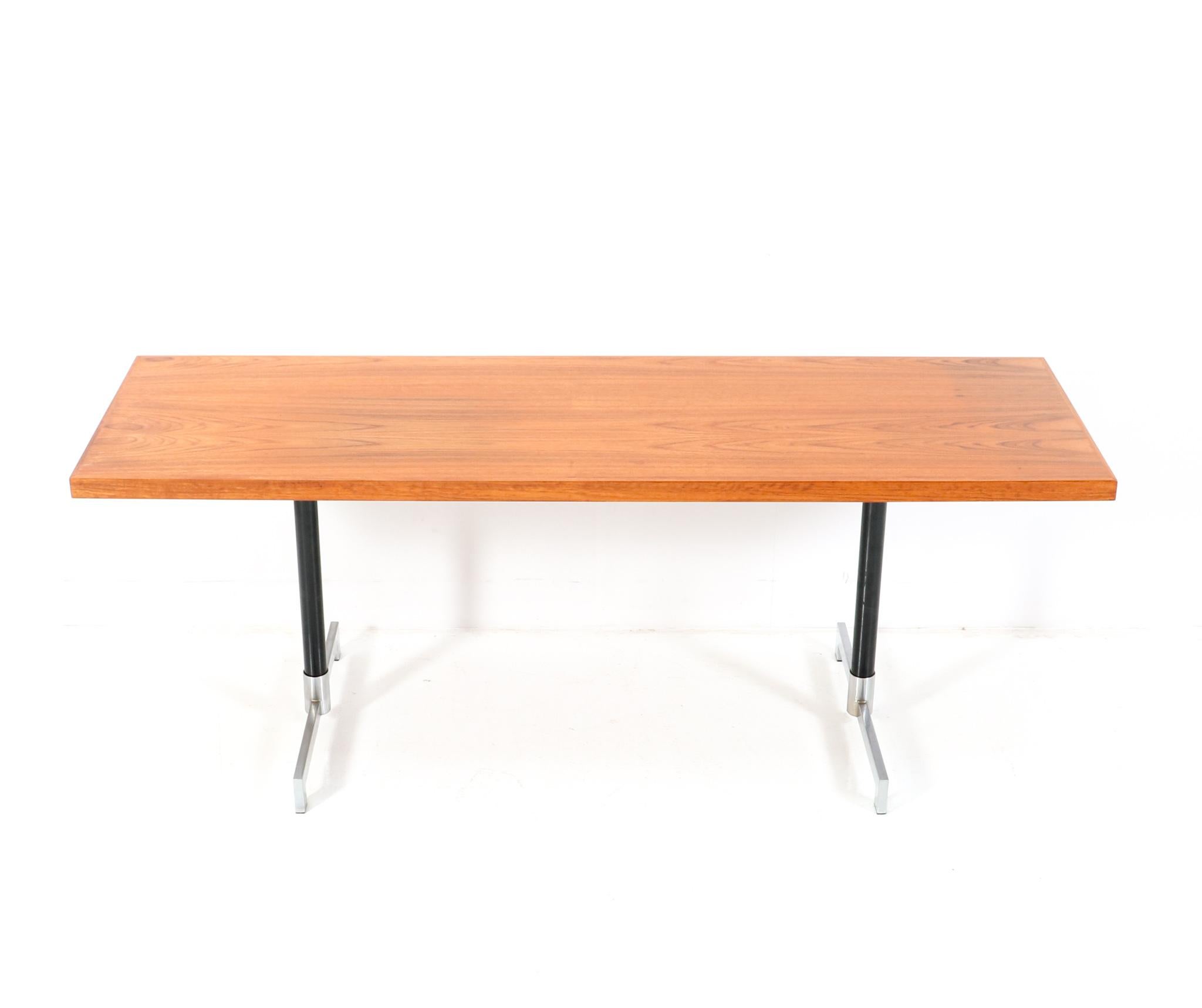 Mid-Century Modern Table console ou table à écrire en teck de style mi-siècle moderne, années 1960 en vente