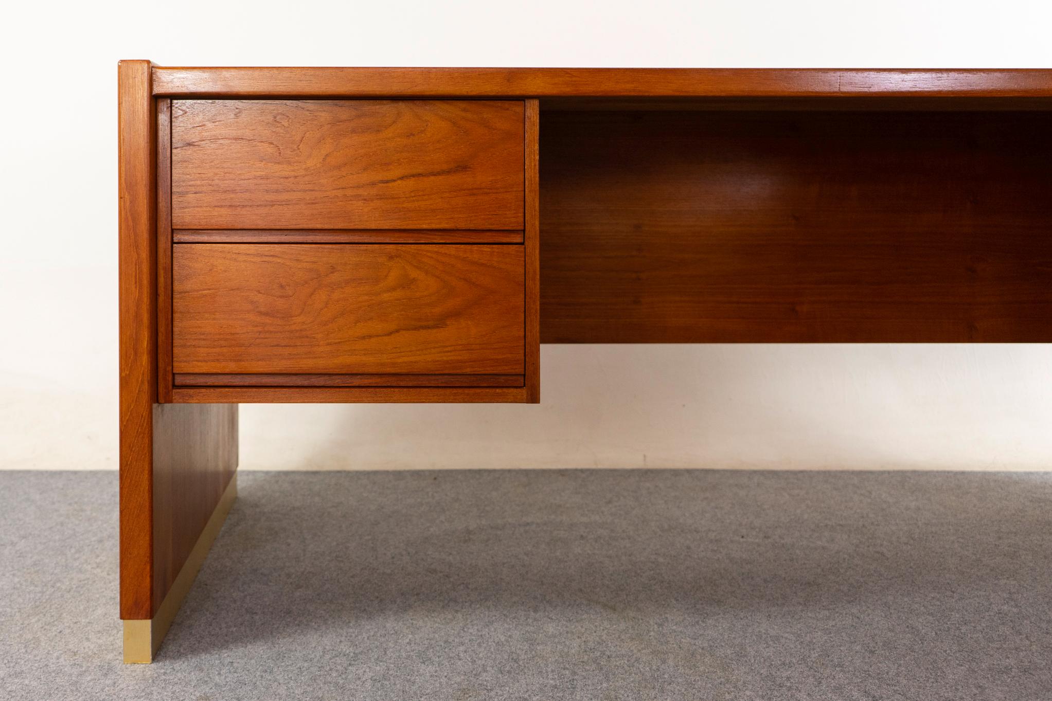 Danish Mid-Century Modern Teak Corner Desk For Sale