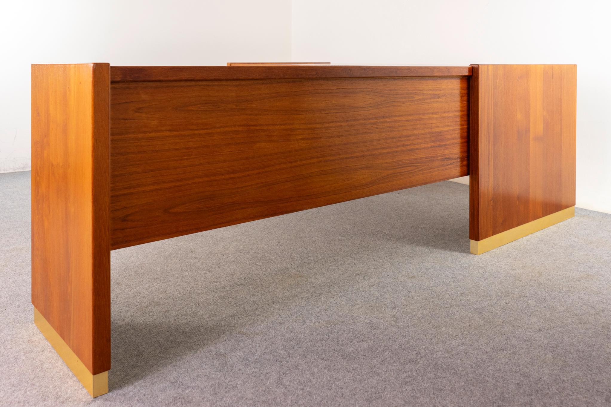 Mid-20th Century Mid-Century Modern Teak Corner Desk For Sale