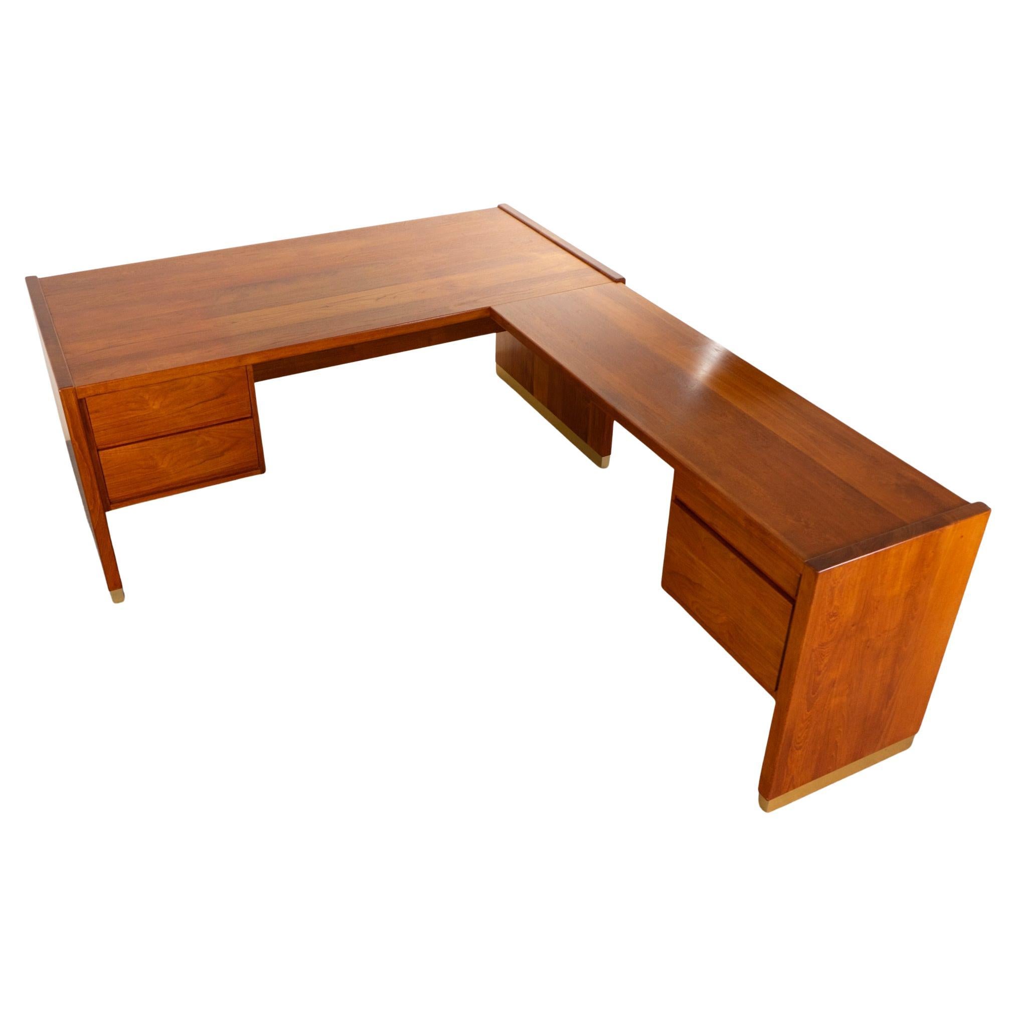 Scrivania angolare in teak moderna di metà secolo