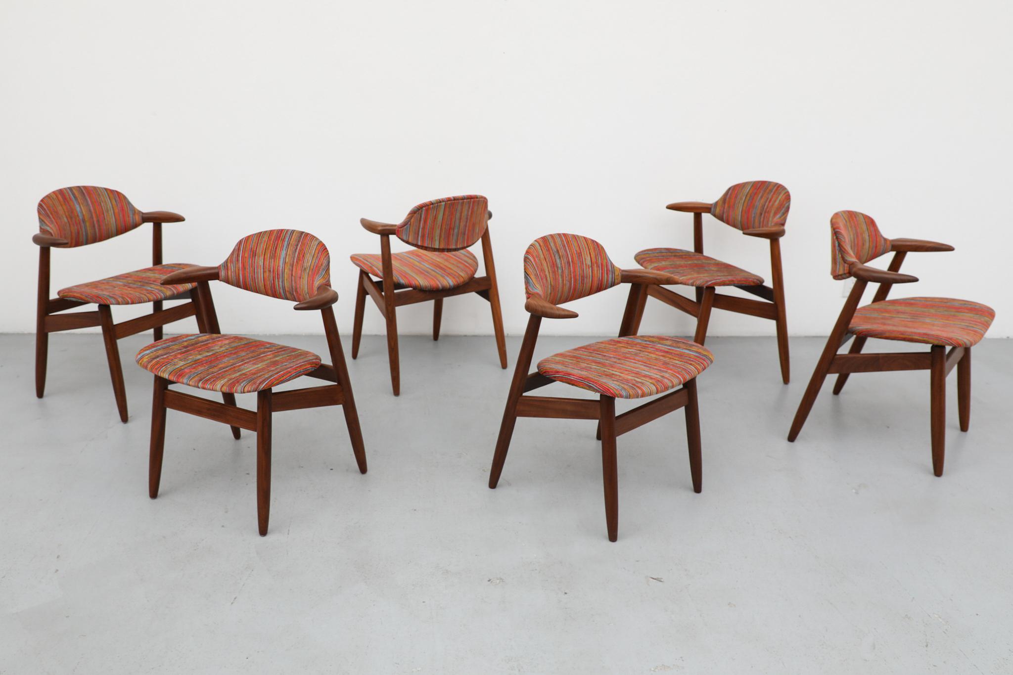 Néerlandais Chaise Cowhorn en teck moderne du milieu du siècle par Hulmefa, 1960s en vente