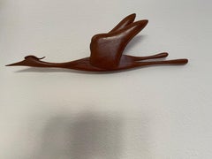 Mid-Century Modern Teak Crane Bird Denmark