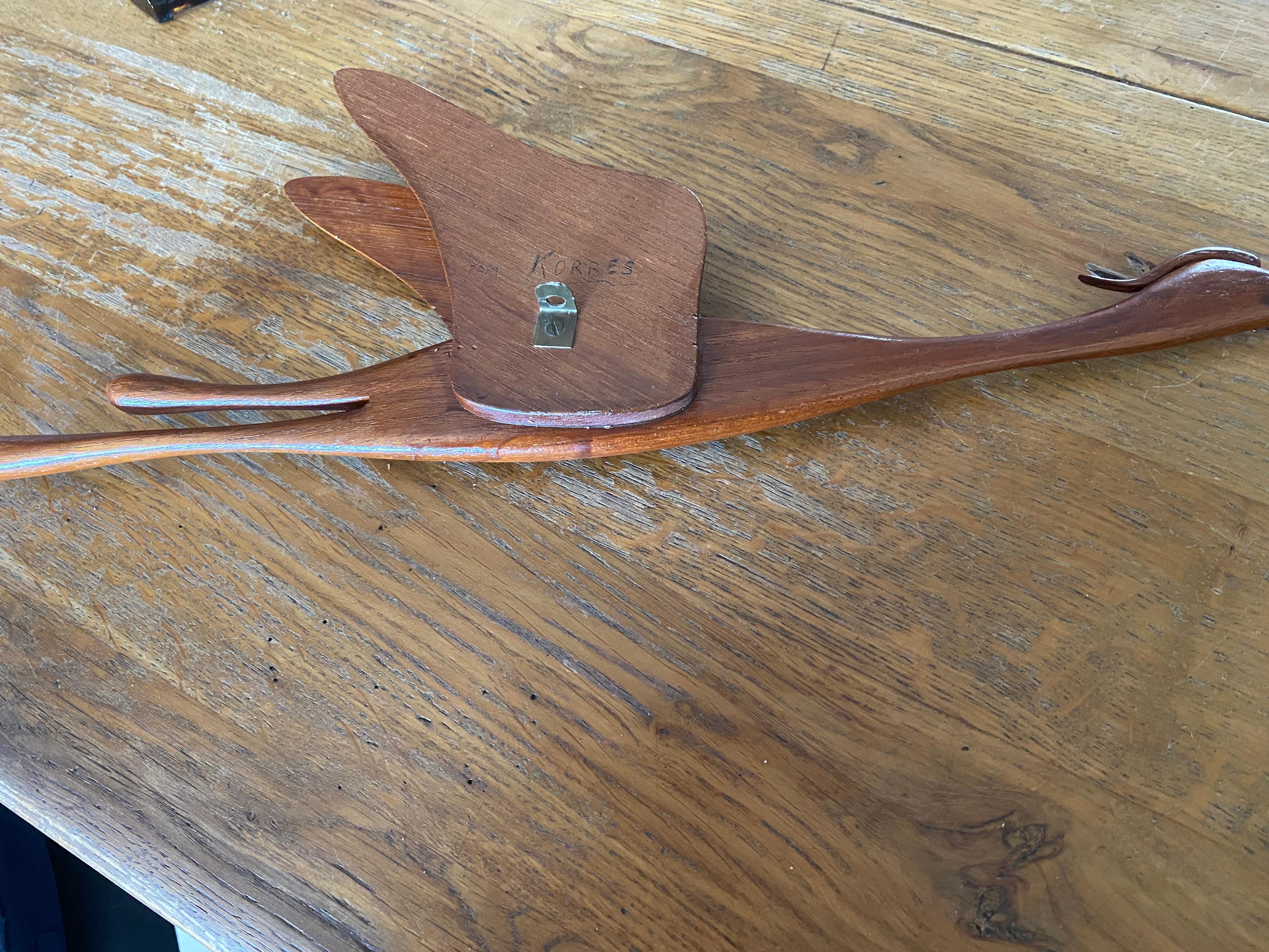 Mid-Century Modern Teak Crane Bird Denmark For Sale 3