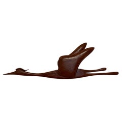 Mid-Century Modern Teak Crane Bird Denmark