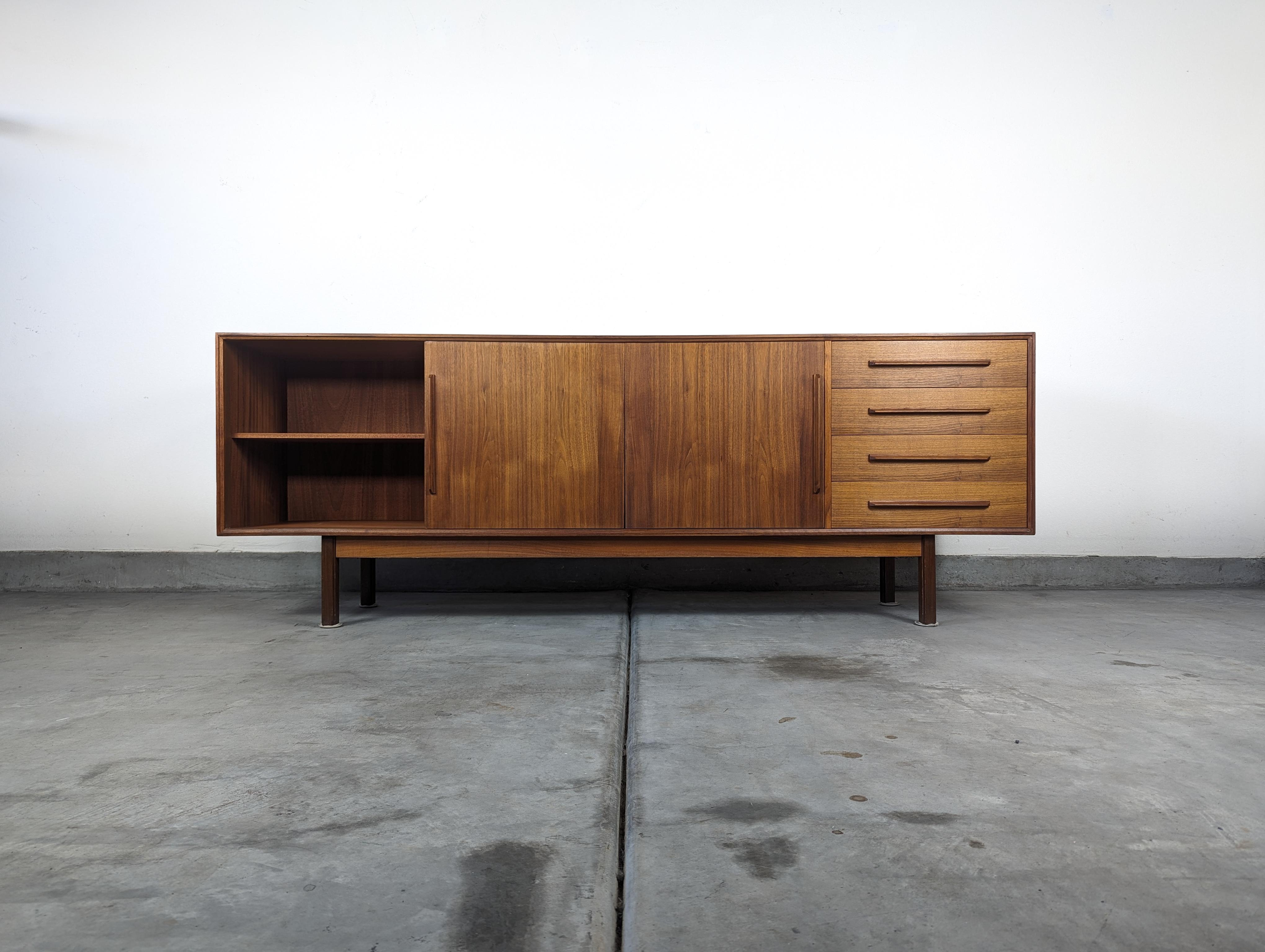 Mid-Century Modern Mid Century Modern Teak Credenza/Buffet by Ib Kofod-Larsen for Faarup, c1960s For Sale