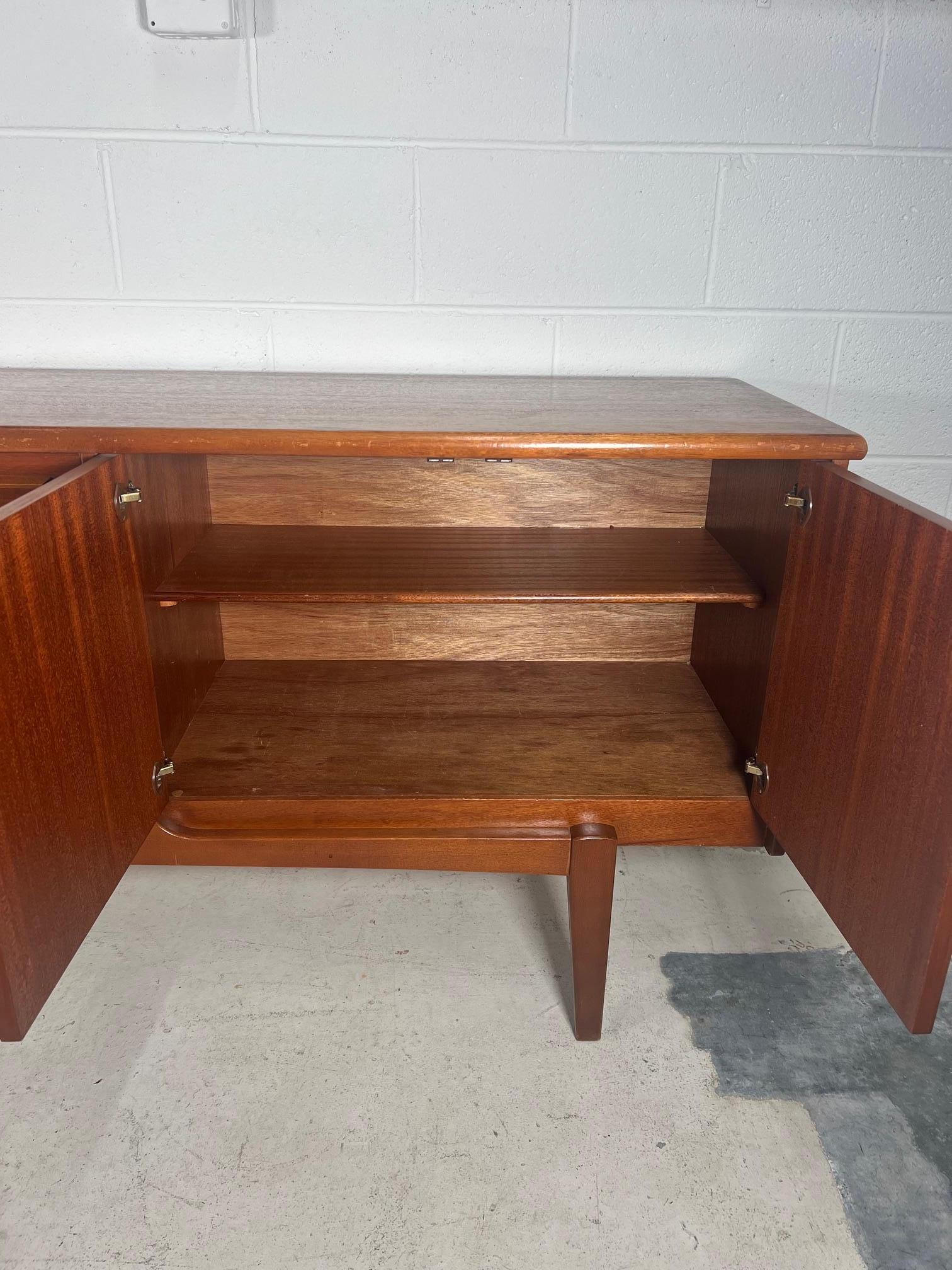 Mid-Century Modern Mid Century Modern Teak Credenza By Jentique Made In England For Sale