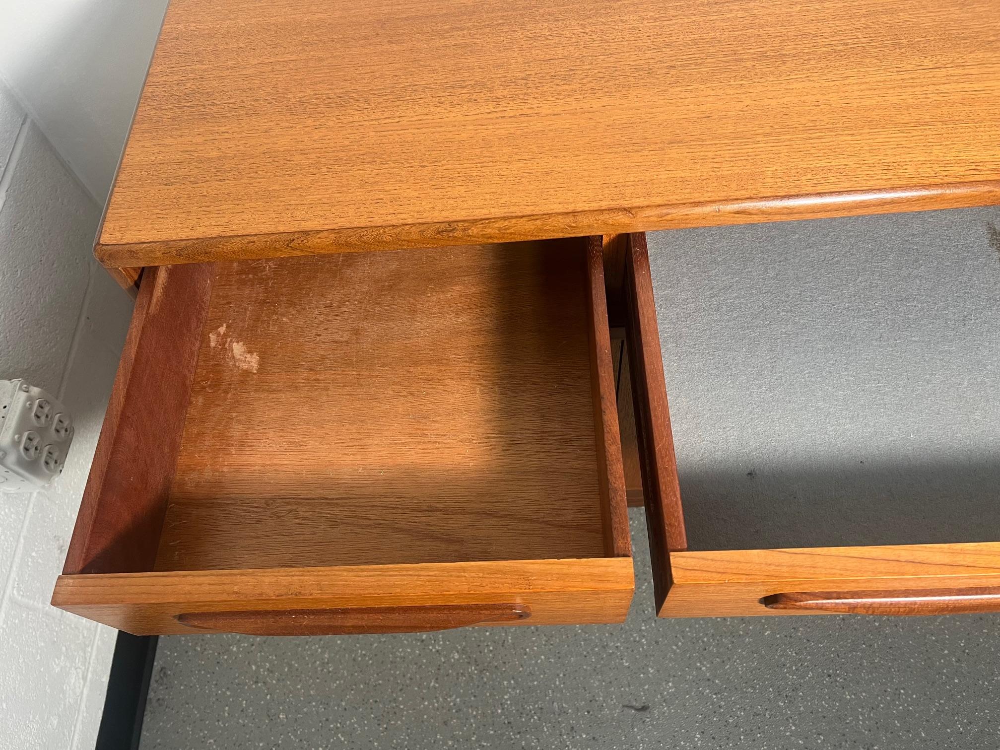 Veneer Mid Century Modern Teak Credenza G Plan Fresco For Sale