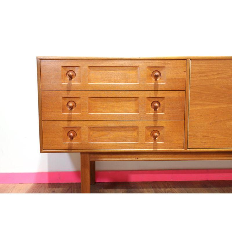 Mid Century Modern Teak Credenza Sideboard by A.H Mcintosh Danish Style 2