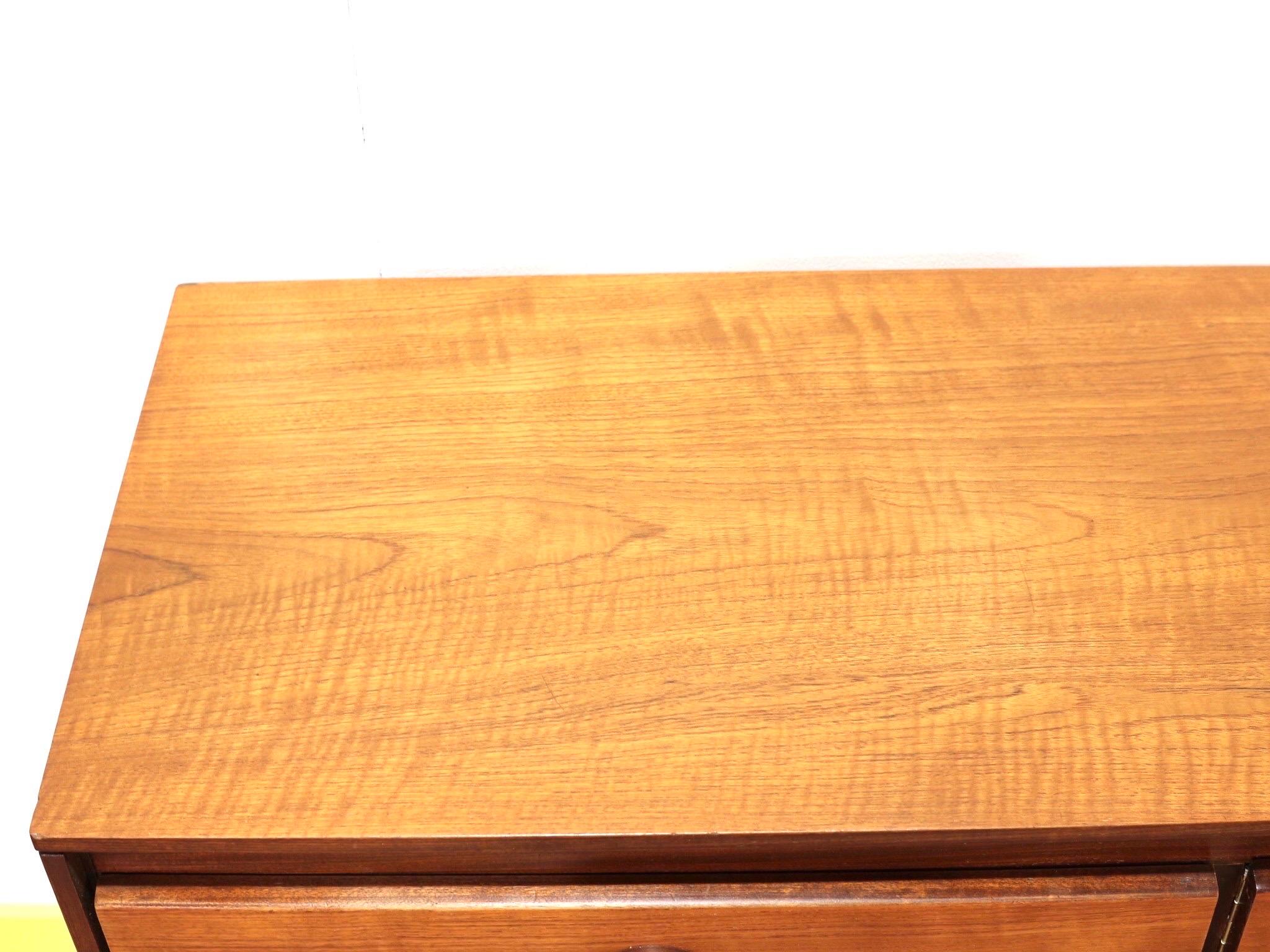 Mid-Century Modern Teak Credenza Sideboard by Nathan In Good Condition In Los Angeles, CA