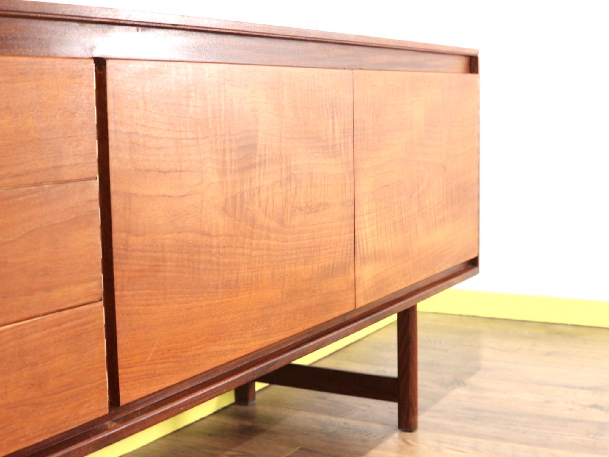 Mid-Century Modern Teak Credenza Sideboard by Nathan 4