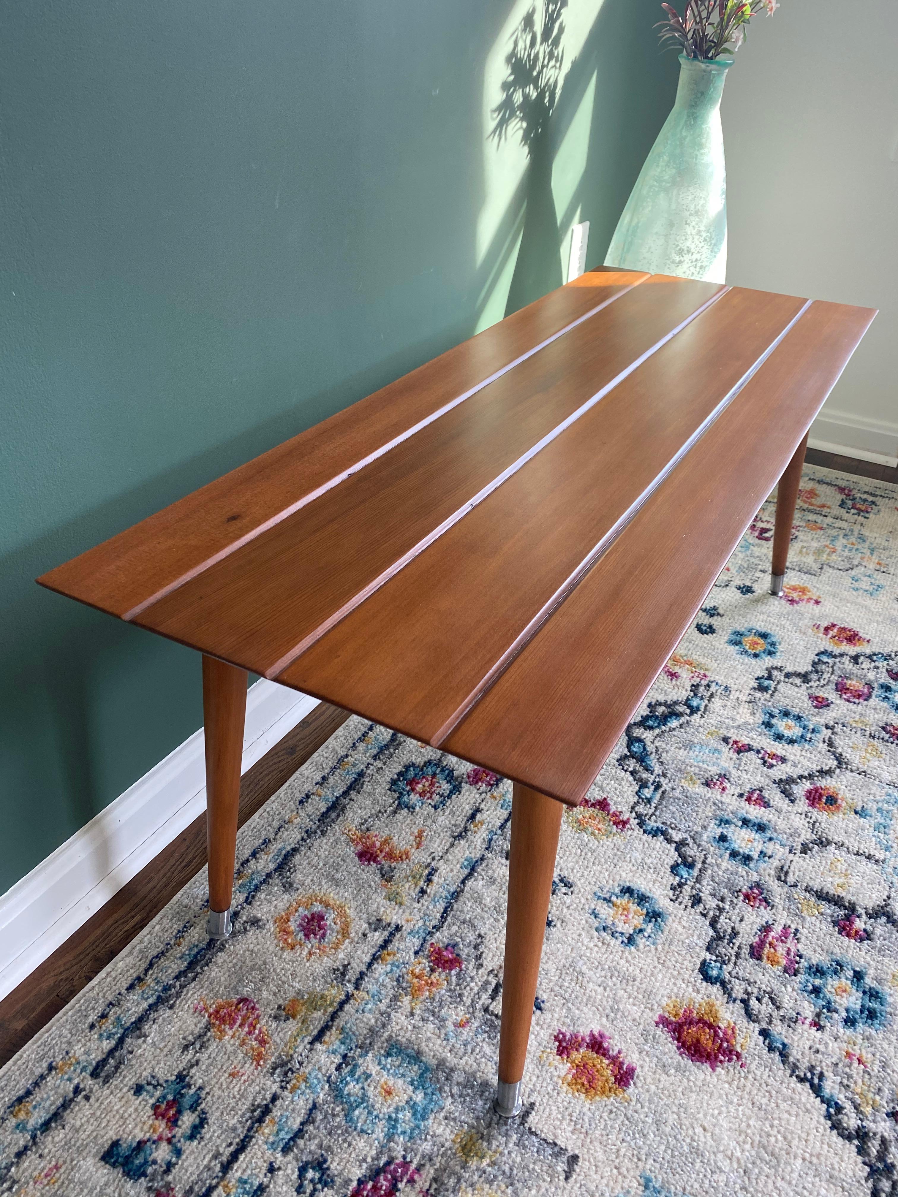 Mid-Century Modern Teak Danish Bench Table For Sale 6