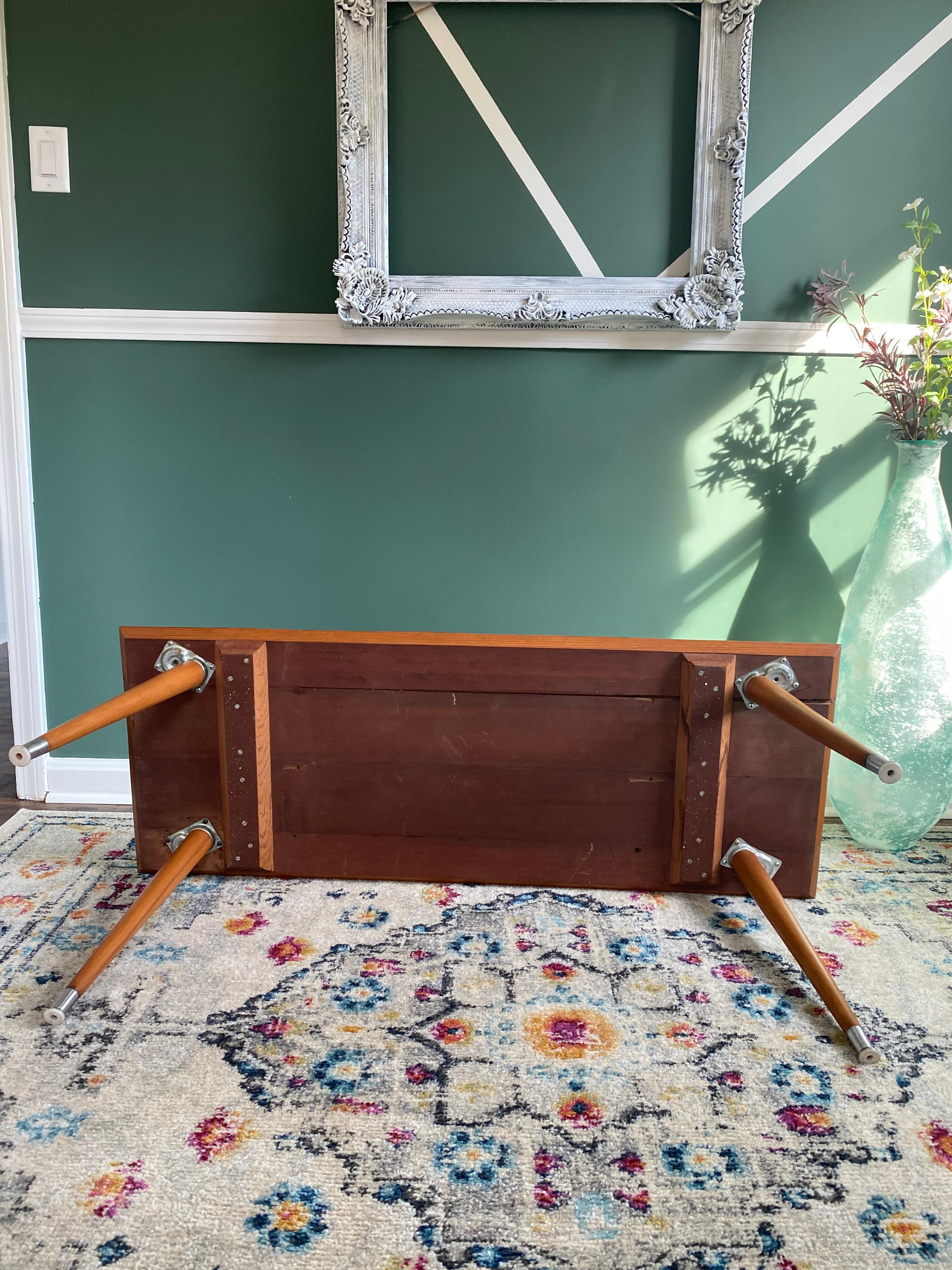 Mid-Century Modern Teak Danish Bench Table For Sale 7
