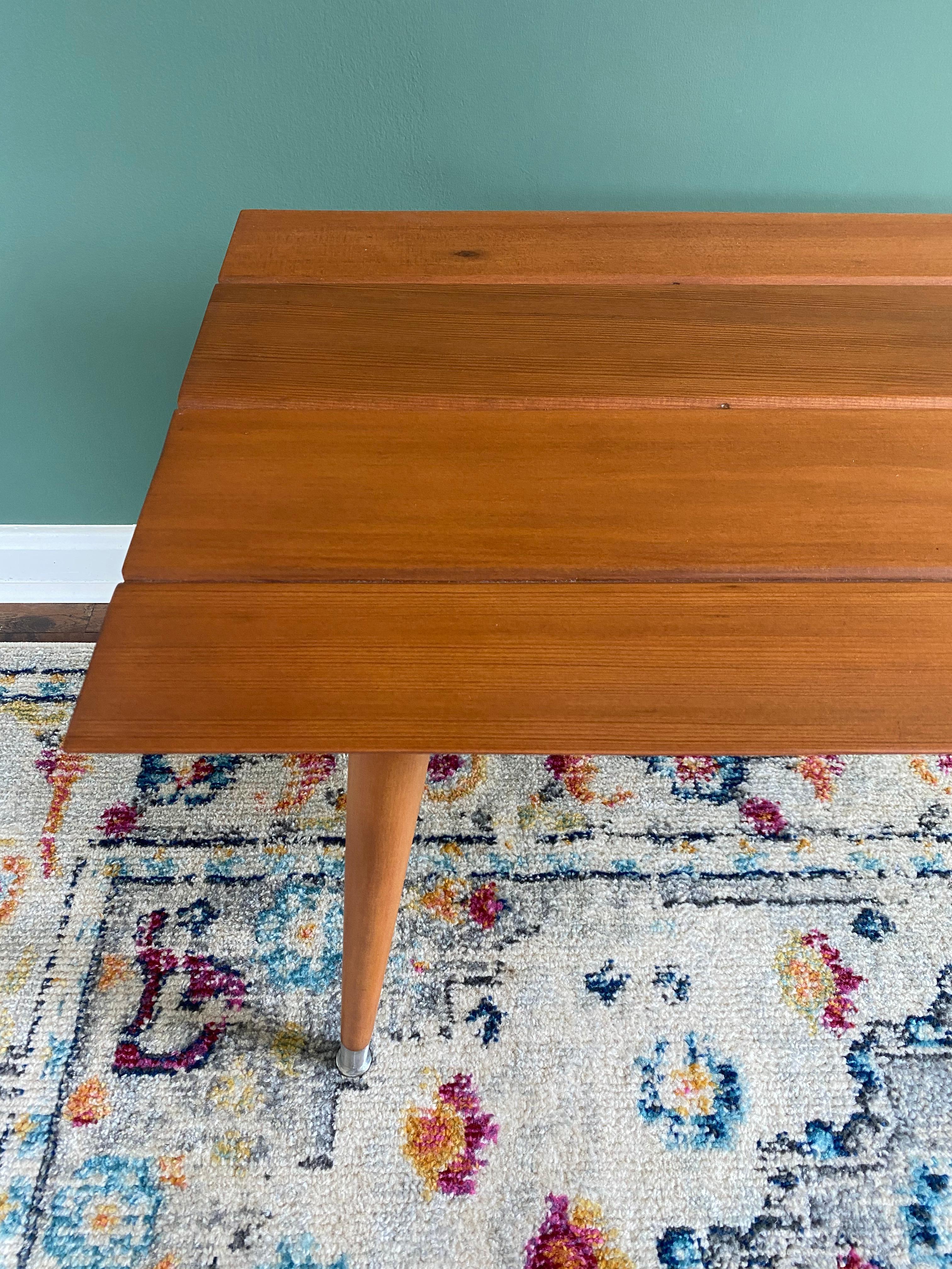 Mid-Century Modern Teak Danish Bench Table For Sale 5