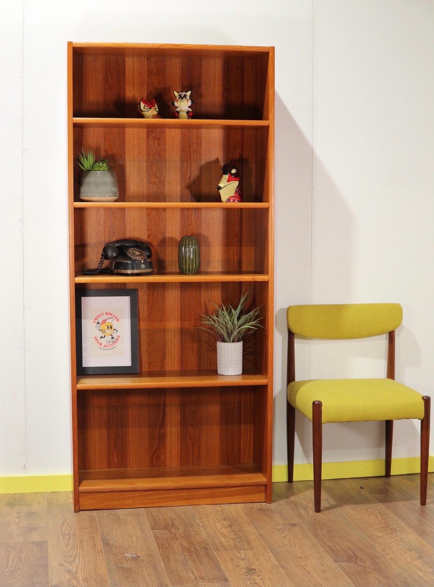 Mid-Century Modern Teak Danish Bookcase Shelving Unit 1