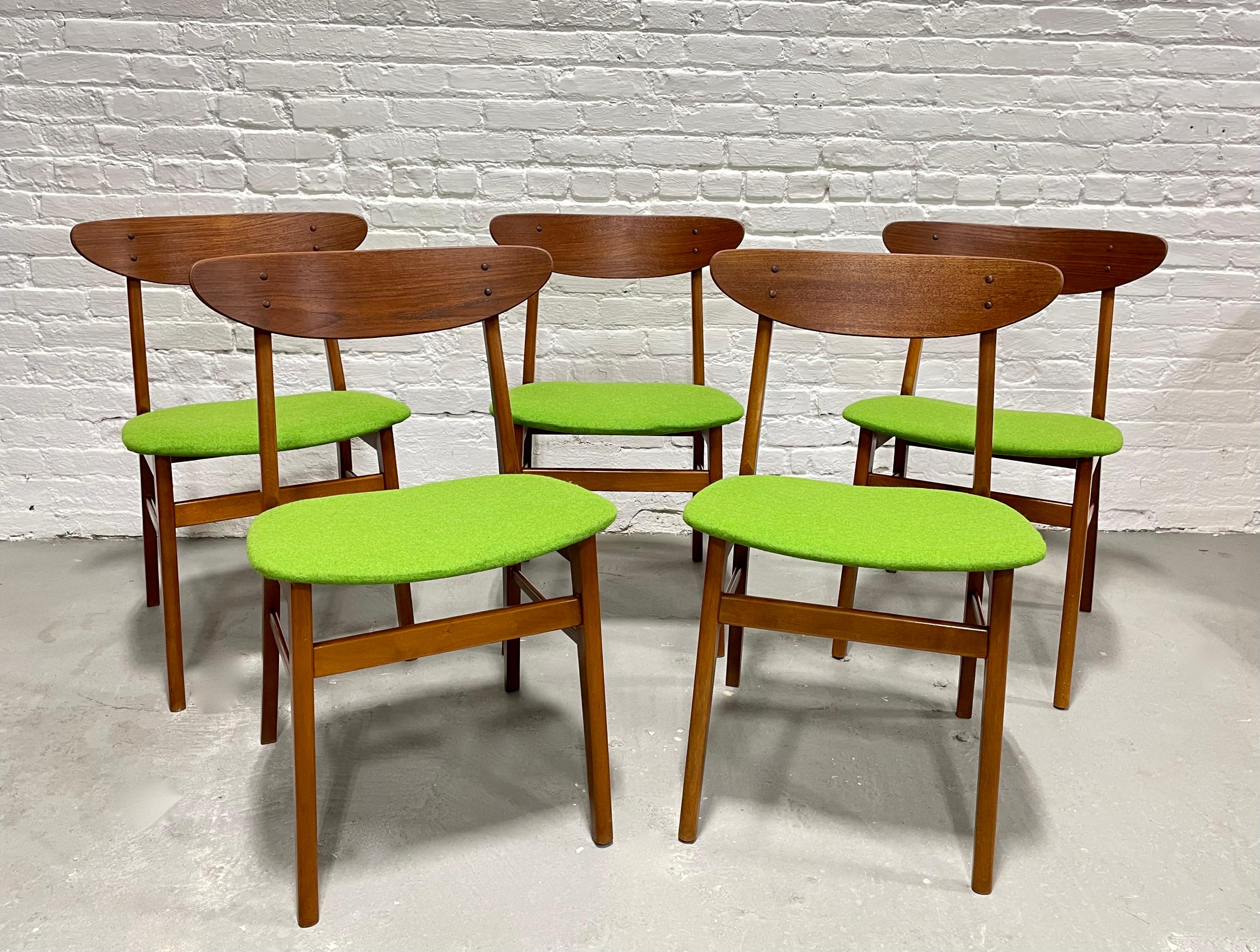 Mid-Century Modern Mid Century MODERN Teak Danish DINING CHAIRS by Farstrup Mobler, Set of Five For Sale