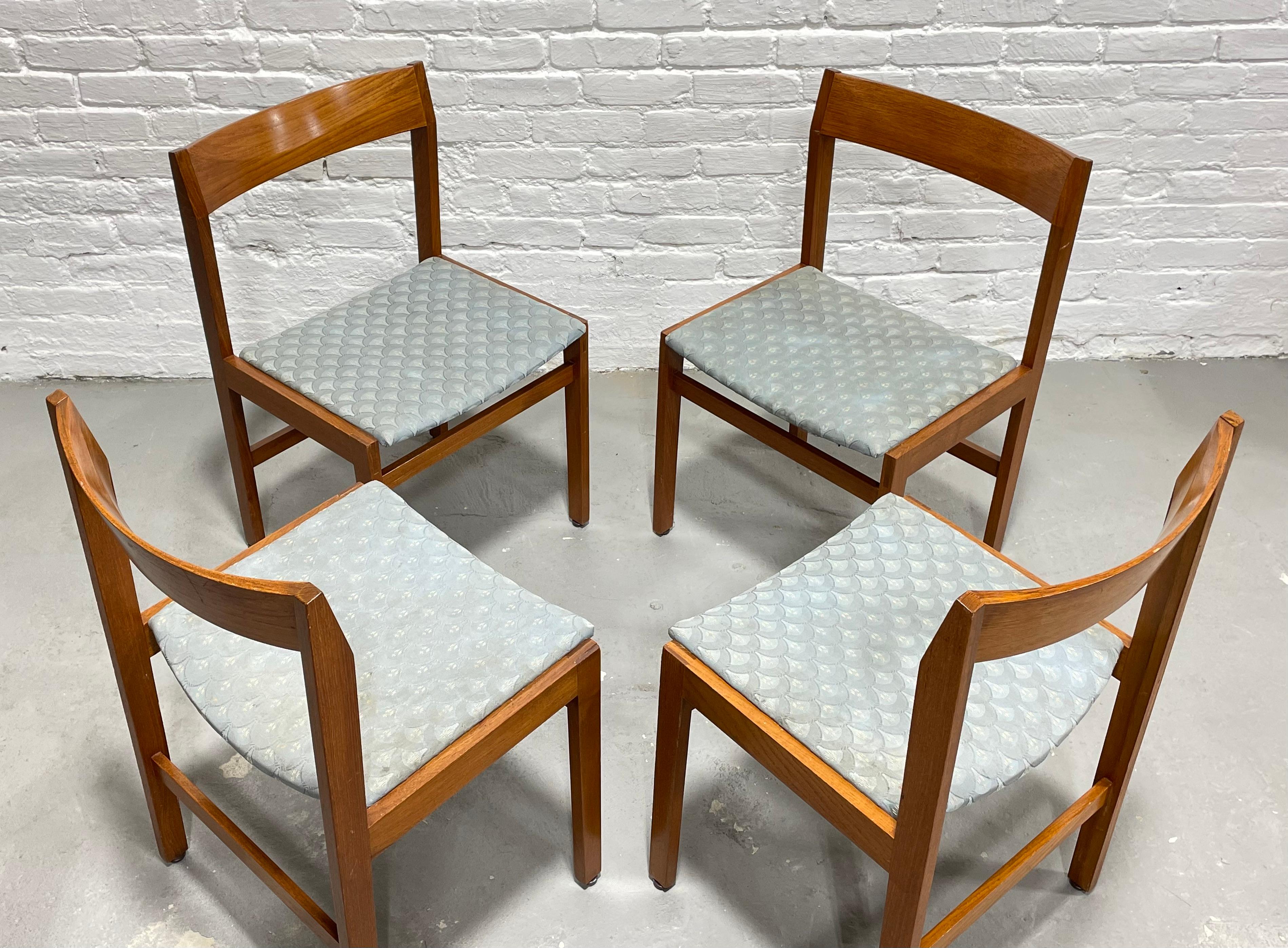 Mid Century MODERN Teak DANISH Dining CHAIRS by Knud Andersen for Jensen, Set of For Sale 4